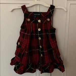 Ralph Lauren 12M Plaid Jumper Dress